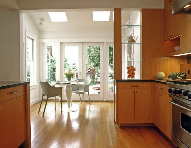 Glass Open Kitchen Shelves