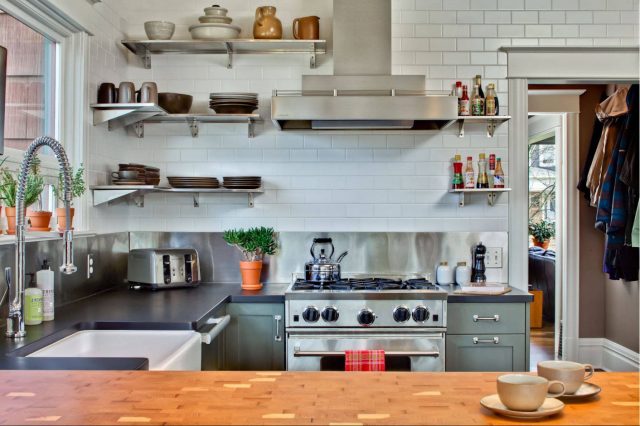 Kitchen Designs with Stainless Steel Shelves