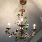 Vintage french flower chandelier