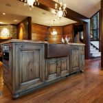 Antique kitchen island with cabinets